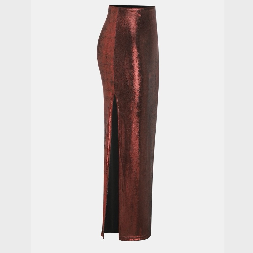 CUPSHE Red Wine Maxi Skirt - Picture 4 of 5